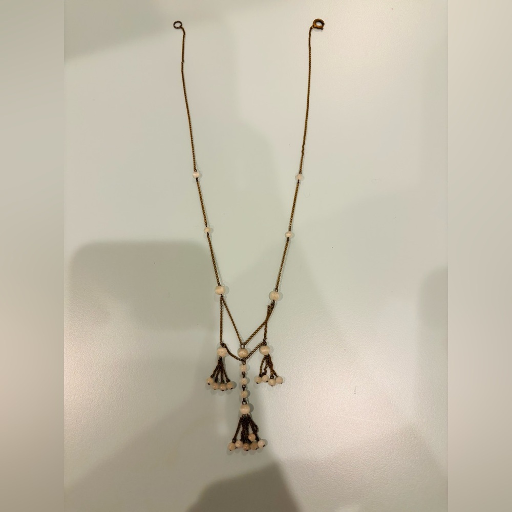 VINTAGE Pearl Tassle Necklace